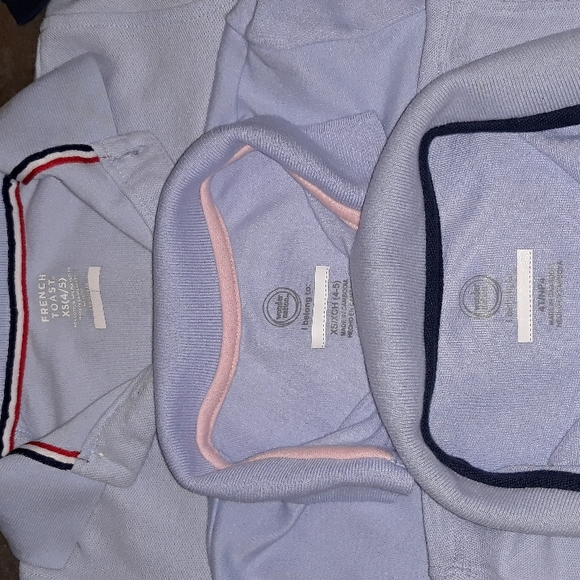 Kids Polo shirts / uniform shirts...size 4/5 lt.blue...dk.blue & maroon - Picture 7 of 7